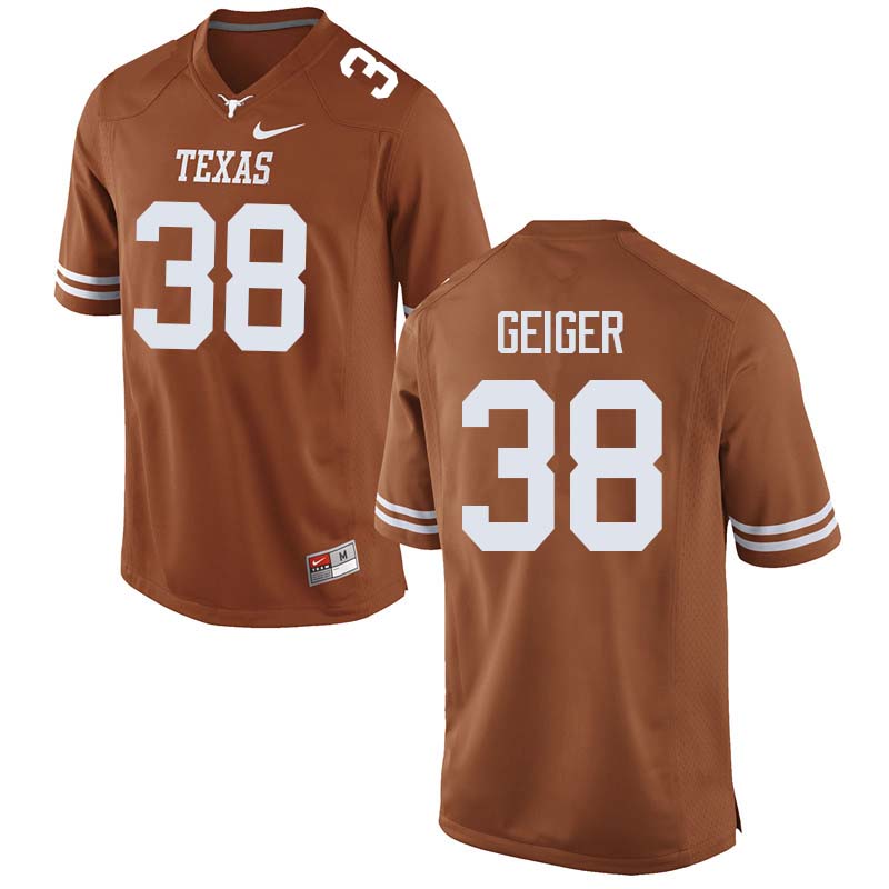 Men #38 Jack Geiger Texas Longhorns College Football Jerseys Sale-Orange